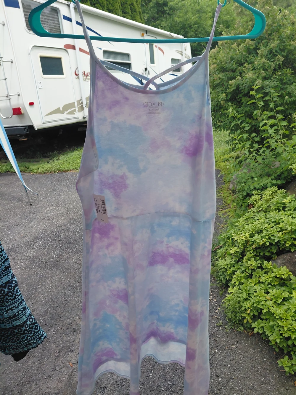 New Children's Place Pastel Tie-Dye Slip Dress in Blue and Purple